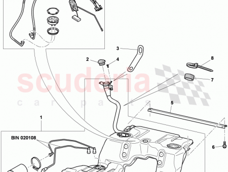 Photo of fuel tank with pump fuel gauge and connecting…