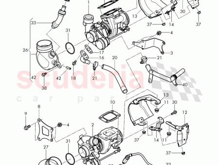 Photo of supporting bracket for turbocharger…