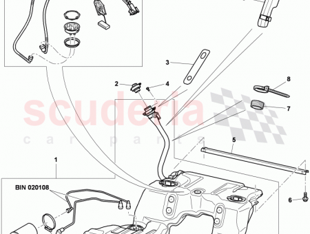 Photo of fuel tank with pump fuel gauge and connecting…