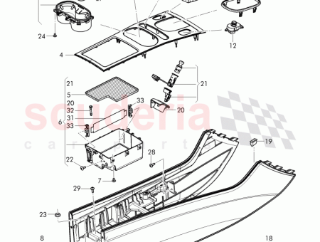 Photo of center console side trim panel D 28 11…