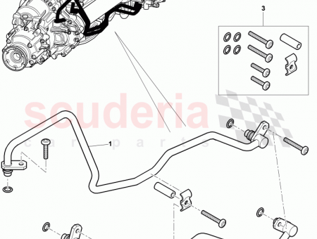 Photo of oil pipe for front axle differential…