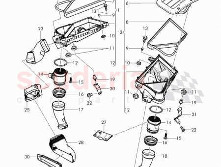 Photo of intake air duct 3W0 129…