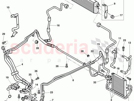 Photo of oil pipe for front axle differential contains O…