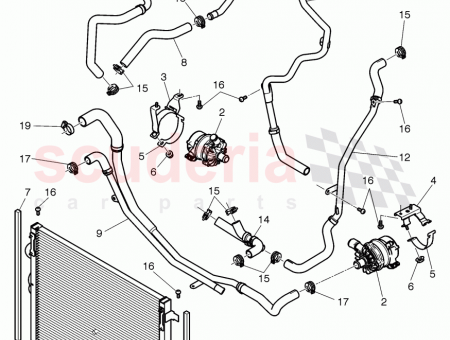 Photo of radiator with oil cooler see illustration item…