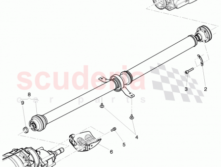 Photo of propeller shaft 2 piece with intermediate bearing D…