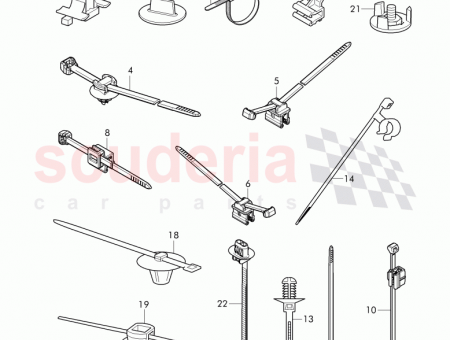 Photo of tie wrap with bracket for weld pin…