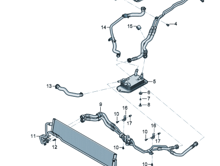 Photo of oil pressure line for gearbox oil cooling 3SA…