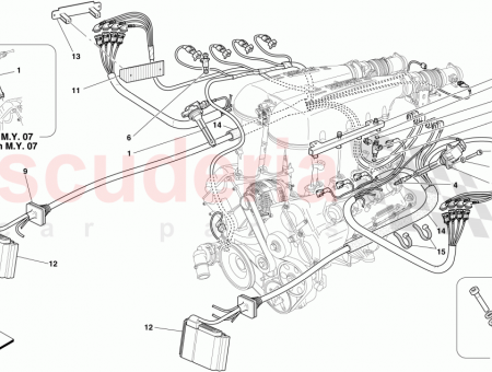 Photo of RH CYLINDER BANK INJECTION CONNECTOR CABLES…