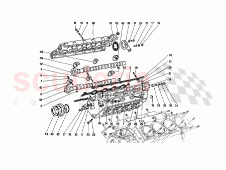 Photo of Right exhaust camshaft complete…