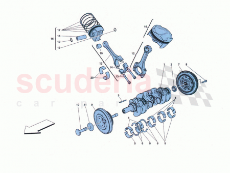 Photo of PISTON COMPL WITH RINGS LH CYLINDER BANK…