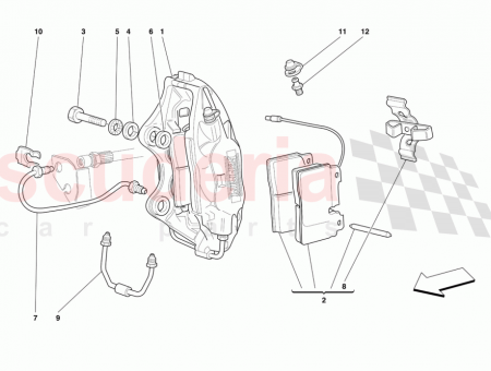 Photo of RH FRONT CALIPER UNIT WITH PADS…