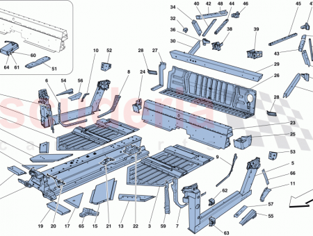 Photo of LH UNDERFLOOR IMPACT REINFORCEMENT BRACKET…