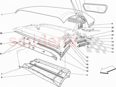 Photo of LH REAR SCREEN TENSIONING HARNESS…