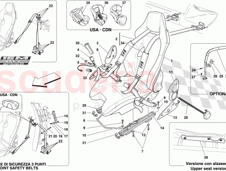 Photo of 3D ALCANTARA TISSUE MEDIUM RH RACING SEAT…