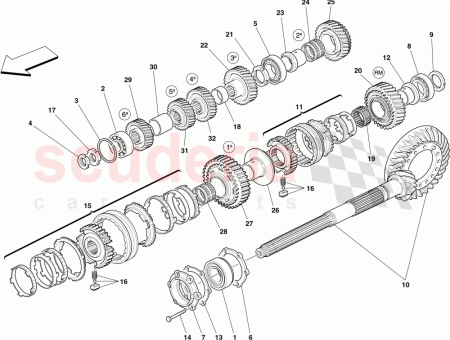 Photo of COMPLETE BEVEL GEAR SET R 11 46…