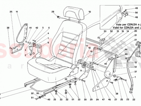 Photo of L H seat with guides…