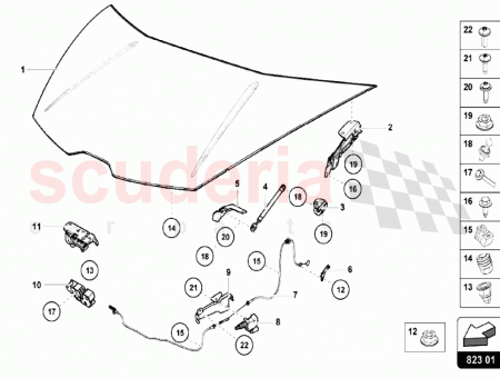 Photo of FRONT HOOD OPENING CABLE ASSEMBLY…