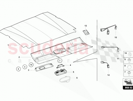 Photo of SUN VISOR RH ALCANTARA…