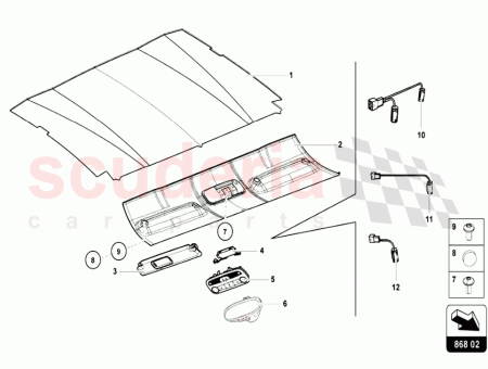 Photo of SUN VISOR RIGHT ALCANTARA INTERIOR…