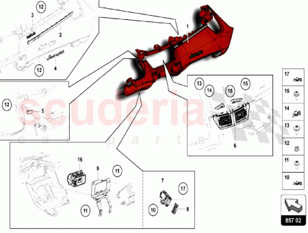 Photo of LOWER DASHBOARD ASSEMBLY ALCANTARA SIGNAL VIN WITH LOGO…