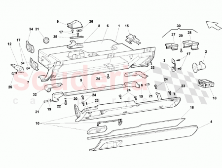 Photo of RIGHT DASHBOARD ASSEMBLY LEATHER UPHOLSTERY SUPPLY VIN…