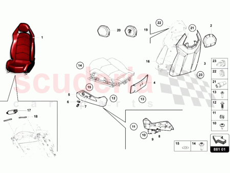 Photo of TRIM PANEL FOR BAKREST LEFT CARBON INTERIOR…