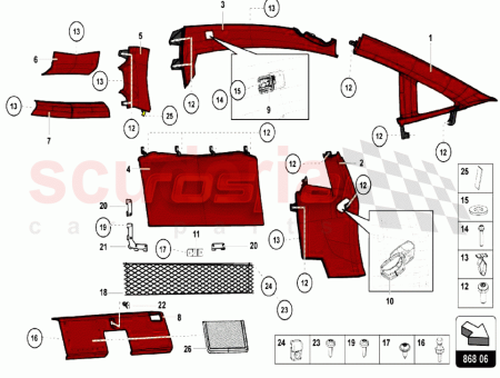 Photo of REAR COVERING PANEL LOWER LEATHER INTERIOR SUPPLY VIN…