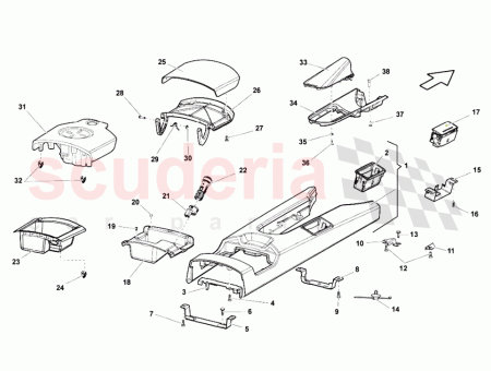 Photo of CENTER TUNNEL ASSEMBLY WITHOUT CUP HOLDER SMOKING VERSION…