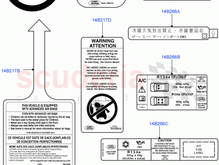 Photo of LABEL WARNING AIRBAG…