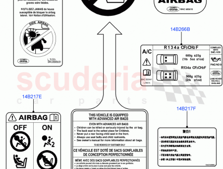 Photo of LABEL WARNING AIRBAG…