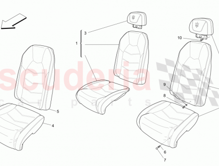 Photo of REAR RH SEAT ASSEMBLY Drilled Leather lining EU…