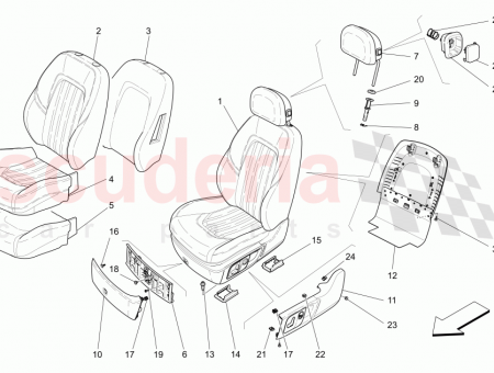 Photo of FRONT LH SEAT ASSEMBLY LEFT HAND DRIVE ZEGNA…