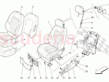 Photo of FRONT RH SEAT ASSEMBLY STANDARD LEATHER SEAT UPHOLSTERY…