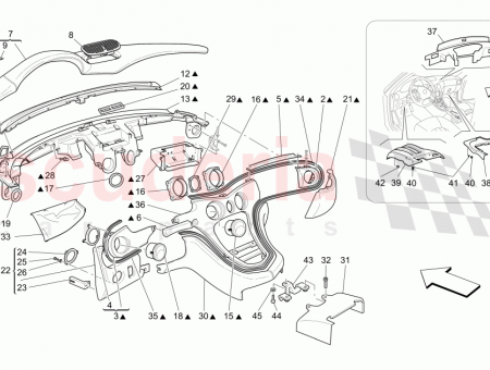 Photo of DASHBOARD ASSEMBLY GRIGIO CHIARO LIGHT GREY 364015381 GRIGIO…