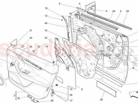 Photo of FRONT RH DOOR PANEL ASSEMBLY SEATS IN LEATHER…