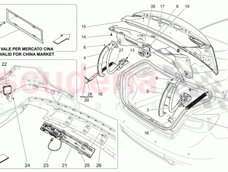 Photo of REAR BONNET OPENING SENSOR CABLE…