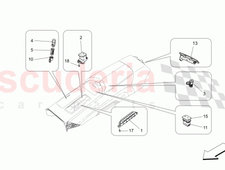 Photo of REAR CONSOLE CONTROL TRIM PLATE REAR SEAT BENCH…