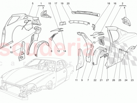 Photo of L H REINFORCEMENT FOR TRUNK HOOD HINGE FIXING…