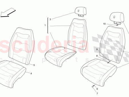 Photo of REAR LH SEAT ASSEMBLY 2833 28 CORNIOLA BROWN…