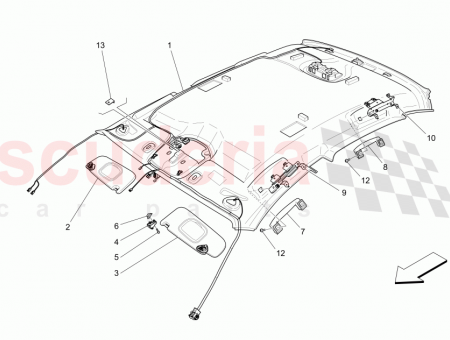 Photo of ROOF UPHOLSTERY ASSEMBLY MASERATI TOUCH CONTROL PLUS WITH…