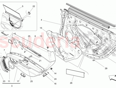 Photo of REAR LH DOOR PANEL ASSEMBLY HIGH PREMIUM SOUND…