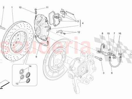 Photo of LH REAR CALIPER ASSEMBLY BRAKE CALIPERS PAINTED IN…