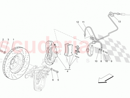 Photo of RH FRONT CALIPER ASSEMBLY Alluminium polished coloured caliper…