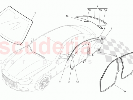 Photo of LH REAR DOOR WINDOW LAMINATED GLAZING…