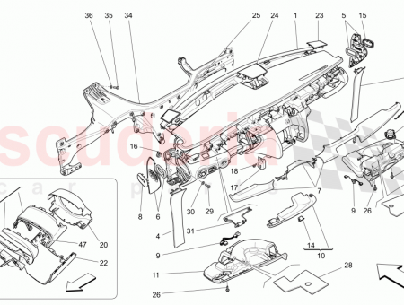 Photo of DASHBOARD ASSEMBLY SEMI ANILIN LEATHER INTERIORS EU CN…