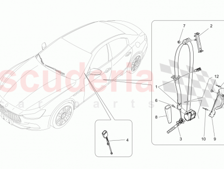 Photo of LH FRONT SEATBELT RETRACTOR EU CN JP ME…