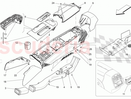 Photo of TUNNEL GLOVE COMPARTMENT BLACK PIANO TRIM EU CN…