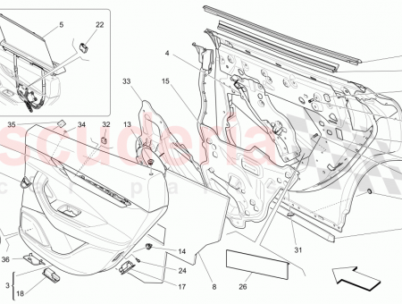 Photo of REAR RH DOOR PANEL ASSEMBLY PREMIUM SOUND SYSTEM…