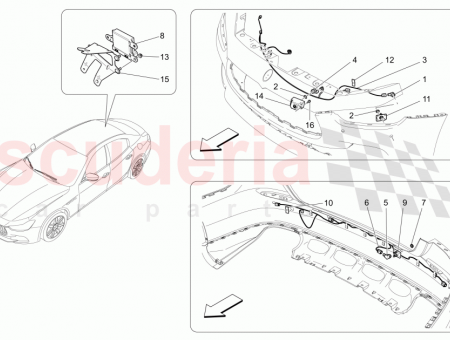 Photo of REAR BUMPER PARKING SENSOR BRIDLE EURO 6 FRONT…