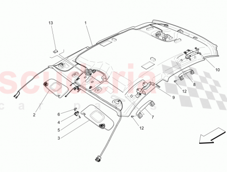 Photo of ROOF UPHOLSTERY ASSEMBLY ZEGNA EDITION INTERIORS POWER SUNROOF…